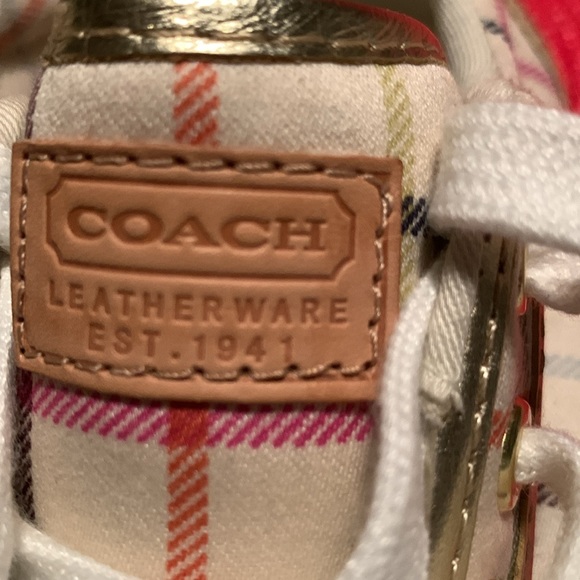 COACH Barrett TAT/MET sneakers size: 6B, NEW! These beauties are perfect! - Picture 8 of 10